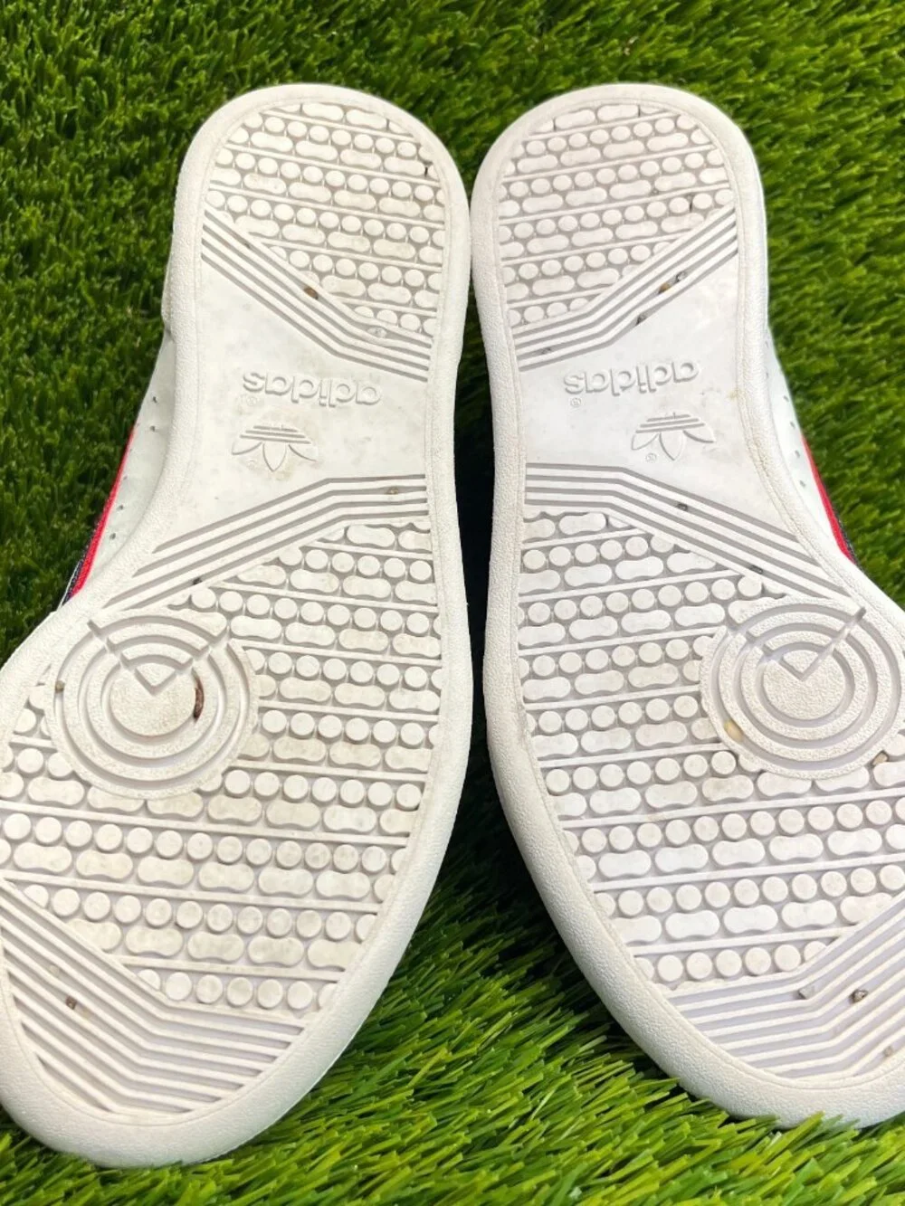 Adidas Continental 80 Boys Size 4.5Y White Red Athletic Leather Shoes Sneakers